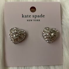 Kate Spade Pave Something Spark Heart Stud Earrings *New With Tags *Silver-Tone Stud Earrings *Silver-Tone Mixed Crystal Heart *Approximate Dimensions: 0.5" X 0.5" *Includes Kate Spade Dust Bag Silver Heart Earrings For Wedding On Valentine's Day, Silver Heart Earrings For Wedding And Valentine's Day, Silver Double Heart Earrings For Wedding, Silver Heart Earrings For Valentine's Day Party, Silver Heart Earrings With Heart Charm For Wedding, Valentine's Day Silver Heart Earrings, Silver Heart Charm Earrings For Anniversary, Elegant Silver Heart Charm Earrings, Silver Heart Pendant Earrings For Anniversary