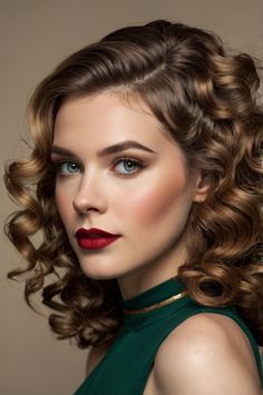 Retro waves Christmas hairstyle Lasting Curls, Special Occasion Hairstyles