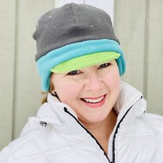 "OMG!!!! Never knew a hat that would fit perfect, is very comfortable, soft, and keeps my ear warm too...all in one, wow!" - Gail, TX Women's Fleece Beanie Hat A Trio of Colors Hat! This anti-pill fleece newsboy hat is designed with function, style and you in mind. Need more color in your life? Yes! Triple your fun in the new fleece hat color combo in a pre-selected trio of yummy fleece colors! Whether you're shoveling the driveway or tackling the big grocery day on a blustery winter day - do it Beanie Earflap, Fleece Beanie, Earflap Hat, Newsboy Hat, Fleece Hat, News Boy Hat, Handmade Hat, Winter Hats For Women, Womens Fleece