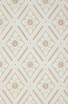 a white and brown wallpaper with geometric designs