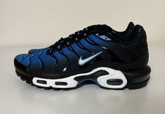 Brand: Nike Size: Mens US 11 Color: Photo Blue/White/Black Condition: Brand new without box Description: Nike Air Max Plus Running Shoes Terms & Condition: All sales are final Shipping: Free with tracking number within United States. International Standard Shipping $40. Nike Air Max Plus, Air Max Plus, Color Photo, Blue White And Black, Black Running Shoes, Tracking Number, Air Max, Nike Air Max, Nike Shoes