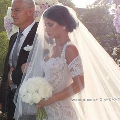 the bride and groom are looking at each other in their wedding day photos on instagram