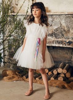 Whimsical multi-layered tulle dress with fanciful ribbons on dress front. Shell: 100% Nylon, lining: 100%... Layered Tulle Dress, Anastasia Dress, Whimsical Dress, Vintage Girls Dresses, Wedding Dresses For Girls, Wedding Flower Girl, Girls Party Dress, Flower Girl Dress, Girl Pattern