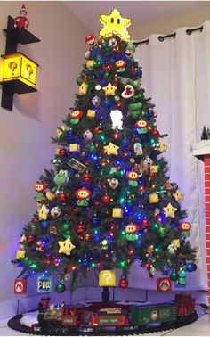 a christmas tree with many different decorations on it