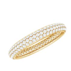 a yellow gold and diamond ring