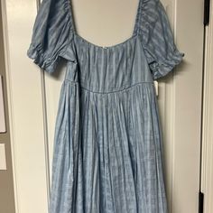 Super Cute. New With Tags. Never Worn. Light Blue Lined Midi Dress, Light Blue Lined Dress For Brunch, Light Blue A-line Midi Dress For Day Out, Blue Lined Midi Dress For Daywear, Blue Short Sleeve Lined Midi Dress, Altard State Dresses, Altard State, Altar'd State, New Look