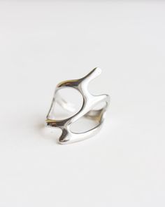 Unique Everyday Open Ring, Unique Everyday Rings With Open Band, Unique Open Band Rings For Everyday, Unique Everyday Open Band Rings, Unique Open Midi Rings For Everyday, Unique Everyday Metal Rings, Trendy Silver Wide Band Ring As Gift, Unique Nickel-free Everyday Rings, Nickel-free Unique Rings For Everyday