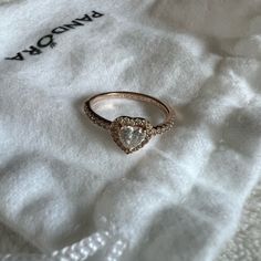 Size - 7 No Damages Rose Gold Plated Comes With Bag New Heart Shaped Pandora Rose Gold Tear Drop Ring, Pandora Rings Rose Gold, Pandora Rose Gold Ring, Pandora Heart Ring Rose Gold, Pandora Pink Heart Ring, Promise Rings Pandora, Pandora Accessories, Pandora Rose Gold, Rings Pandora