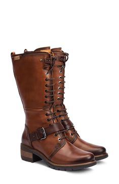 Moto Chic, Tall Lace Up Boots, Women Heel Boots, Tall Boot, Leather Boots Women, San Sebastian, Leather Shoes Woman, Shoe Lover, Lug Sole