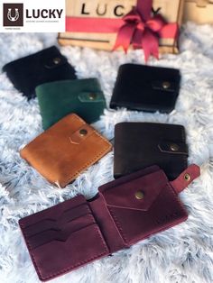 Leather wallet, Small wallet, Pocket Wallet, Ladies wallets, Thin leather wallet, Wallets for girls, Diy En Cuir, Wallets For Girls, Leather Wallet Pattern, Small Leather Wallet, Leather Diy Crafts, Wallets For Women Leather, Wallet Pattern, Pocket Wallet, Leather Projects