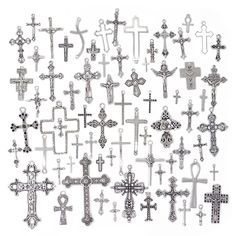 Honbay 70pcs Metal Mixed Cross Charms Pendant Antique Silver Plated Jesus Christ Cross Jewelry Findings For Diy Necklace Earring Bracelet Keychain Craft Making (70 Styles) Product Details * Package Dimensions: 3.9 X 3.19 X 1.14 Inches * Item Weight: 6.4 Ounces * Manufacturer: Honbay * Date First Available: August 17, 2021 * Item Weight: 0.4 Pounds * Package Includes: 70pcs Antique Cross Charms * Material: Alloy * Capacity: 8~80mm/0.31~3.15inch * Perfect For Necklaces, Bracelets, Bangles, Pendant Jesus Christ Cross, Christ Cross, Keychain Craft, Bracelet Keychain, The Cross Of Christ, Earrings Handmade Dangle, Open Hoop Earrings, Decoration Furniture, Handmade Earrings Beaded