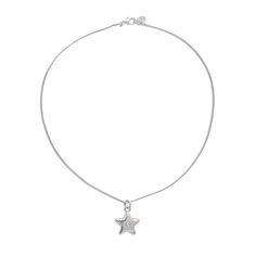 Visit our website at www.ShopGeminiJewels.com for better prices and latest products. STARGIRL COLLECTION  Silver star with a dainty pink gemstone.  Measurements - Chain length: 15 inches + 2 inch extension chain (17 inches total) - Charm measurements: 20 x 20 mm Materials - Chain material:  Silver plated over brass - Charm material: Silver plated over brass, cubic zircon - Nickel & lead free Delicately handmade Necklace length reference: - 14" in: Fits like a choker - 16" in: Hits right at the c Dior Lucky Star Necklace, Luxury Silver Necklace With Star Charm, Cheap Pink Star-shaped Necklaces, Affordable Silver Star Charm Necklace, Cheap Silver Necklaces With Star Charm, Cheap Silver Star Necklace, Cheap Pink Star-shaped Necklace, Affordable Pink Star Necklaces, Silver Jewlery