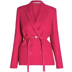 New With Tags Fuchsia Jacket Size 38 Like Us S Size Color Pink Like On The First 5 Pictures . Not Red! Luxury Pink Outerwear With Notch Lapel, Luxury Pink Notch Lapel Outerwear, Luxury Pink Outerwear For Office, Luxury Pink Double-breasted Blazer, Red Peacoat, Pink Suit, Jacket Blazer, Colored Blazer, Lady In Red