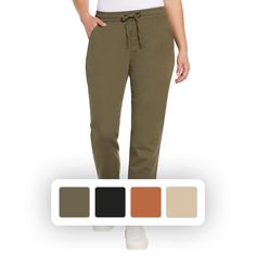 We love our jeans and leggings too, but sometimes it’s nice to have a bottom you can just grab and put on in a snap. And the Gap Ladies Pull-On Pant is just that. Crafted from cotton-blend twill, these relaxed-fit pants feature an elasticized waistband for easy on and off and a functional, self-tie drawcord so you can adjust for your most comfortable fit. There is also plenty of pocket space with front and back pockets to hold your phone, cards, and keys. Plus, the clean design makes it versatil Versatile Cotton Sweatpants With Pull-on Style, Trendy Everyday Fall Sweatpants, Fall Utility Jeans With Elastic Waistband, Gap Cotton Bottoms For Fall, Fall Cotton Pull-on Bottoms, Gap Relaxed Fit Pants For Fall, Versatile Sweatpants For Fall, Versatile Fall Sweatpants For Everyday Wear, Cotton Jeans For Fall Loungewear