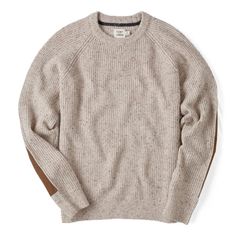 A warm and well-made men’s sweater with durable elbow patches Flint And Tinder, Patch Sweater, Elbow Patch Sweater, Elbow Patch, Elbow Patches, Crewneck Sweater, Crew Neck Sweater, Crew Neck