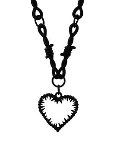 PRICES MAY VARY. DARKLY ROMANTIC HEART PENDANT: This necklace's central feature is a heart pendant crafted with a barbed wire aesthetic, perfect for a gothic or edgier romantic style. HIGH QUALITY MATERIAL: Made from durable zinc alloy with silver plated finish, providing a lasting shine that's perfect for everyday wear. SPECS: Pendant measures about 0.94 x 0.91 inch (4.9 x 6.4 mm). Barbed wire chain length: 17.7 inches (45 cm). GIFT FOR THE BOLD AT HEART: A unique gift option for those who embr Edgy Romantic Style, Wire Aesthetic, Heart Necklace Diy, Necklace Gothic, Romantic Goth, Romantic Heart, Necklaces Pendant, Goth Jewelry, Gothic Punk