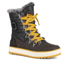 As stylish as they are comfy and warm, these athletic winter boots add cozy appeal to any cold-weather ensemble. From Aquatherm Canada. Casual High-top Waterproof Boots For Cold Weather, Sporty High-top Winter Boots, Casual High-top Boots For Cold Weather, Sporty Weatherproof Winter Hiking Boots, Casual Waterproof Boots For Winter Sports With Round Toe, Casual Waterproof Boots With Round Toe For Cold Weather, Sporty Waterproof Boots For Cold Weather, Casual Weatherproof Boots For Winter Sports, Sporty Winter Outdoor Boots