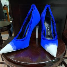 Brand New!! Size 7 1/2 Cobalt Tom Ford Heels.. Tom Ford Heels, Tom Ford Shoes, Blue Heels, Selling On Poshmark, Luxury Items, Sling Backs, Tom Ford, Cobalt, Shoes Women Heels