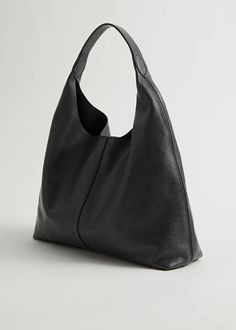 Large Leather Tote - Black - Totes - & Other Stories US Work Tote Bag, Lk Bennett, Large Leather Tote, Hobo Style, Everyday Tote, Leather Hobo Bag, Work Bags, Black Tote, Everyday Bag