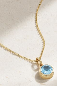 42 SUNS is built on an ethos of discovery, freedom and experimentation. Crafted from 14-karat gold, this necklace is strung with a laboratory-grown, round-cut light-blue topaz - a long-heralded symbol of wisdom and sweet opportunity. The chain can be worn at three different lengths, so you can find your perfect drop. Yellow Gold Blue Topaz Round Pendant, Fine Jewelry Blue Topaz Round Pendant Necklace, Gold Blue Topaz Necklace, Luxury Topaz Birthstone Necklace, Yellow Gold Blue Topaz Necklace, Yellow Gold Topaz Necklace With Round Pendant, Yellow Gold Topaz Round Necklace, Yellow Gold Necklace With Round Topaz, Blue Round Cable Chain Necklace