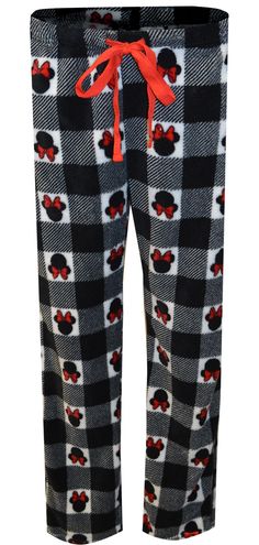 These super soft and fuzzy plush lounge pants for women feature Disney favorite Minnie Mouse. The black and white buffalo plaid background makes this pant irresistable! Pants have an elastic waistband. Machine washable and easy care. Fuzzy Pj Pants, Buffalo Plaid Background, Plush Pajama Pants, Minnie Mouse Plush, Pajama Bottoms Womens, Plaid Background, Pajamas Pants, Mouse Plush, Disney Pajamas