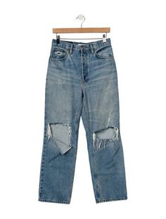 RE/DONE Straight Leg JeansBlueLight Wash with High-Rise5 PocketsDistressed AccentsButton ClosureFit:Jeans by RE/DONE typically fit true to size. Straight Leg Jeans, Dream Closet, Leg Jeans, Straight Leg, High Rise, Organic Cotton, Clothes For Women, Closet, Clothes