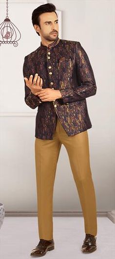 Multicolor color Jodhpuri Suit in Rayon fabric with Printed work Jodhpuri Suit, Rayon Fabric, Summer Sale, Jaipur, Party Wear, Trousers, Fabric, How To Wear, Color