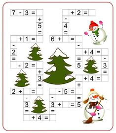 a christmas themed sud puzzle with snowman and trees