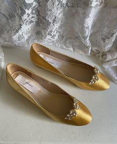 Shoes Harvest Gold Mustard Color Very Low Heels Shoes - Etsy Crystal Embellished Flats For Wedding, Elegant Pearl Embellished Flats For Formal Occasions, Wedding Flats With Rhinestones And Flat Heel, Elegant Pearl-embellished Formal Flats, Elegant Pearl Embellished Formal Flats, Wedding Flats With Rhinestones, Formal Closed Toe Flats With Rhinestones, Elegant Flat Wedding Shoes With Rhinestones, Elegant Wedding Flats With Rhinestones