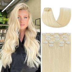 PRICES MAY VARY. Material and style: 100% real human hair. Honsoo hair extensions can be straightened, curled, dyed, and styled as you like. Quantity: Honsoo hair extensions can increase the thickness and length of your hair. Honsoo hair extensions are only 70g, so the longer the thinner. For 70g 12inch items, if you want to achieve the perfect effect, it is recommended to increase the thickness by 1 pack, and increase the length by 1-2 packs. Quality: Honsoo hair extensions are smooth and soft Platinum Blonde Hair Extensions, Hair Platinum Blonde, Hair Extensions Color, Hair Extension Brands, Color Extensions, Hair Extensions Clip, Extensions Clip In, Blonde Hair Extensions, Natural Hair Extensions