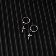 Show Your Faith And Your Style With These Elegant Cross Star Dangle Drop Earrings. A Perfect Accessory For Both Men And Women, These Earrings Will Give You A Timeless Look And A Trendy Style. With An Eye-Catching Design, They Will Bring Your Fashion To The Next Level! Perfect Gift: This Earrings Is A Great Gift For Man, Teen, Father, Brother, Friends... It Also Suitable For Birthday, Valentine's Day, Anniversary, Wedding, Father's Day, Holiday, Christmas, Graduation, Or Any Special Occasions. Ma Gold Cuban Link Chain, Tiffany Bracelets, Arrowhead Necklace, Cuban Link Chain Necklaces, Earrings For Men, Wooden Bracelet, Compass Necklace, Gothic Rings, Circle Earrings Studs