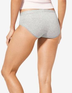 Women's Cool Cotton Brief Breathable Cotton Gray Bottoms, Breathable Gray Cotton Bottoms, Gray Breathable Cotton Bottoms, Gray Stretch Sweat-resistant Bottoms, Gray Stretch Sweat Resistant Bottoms, Gray Cotton Activewear For Training, Gray Stretch Cotton Activewear, Gray Stretchy Cotton Activewear, Seamless Cotton Activewear For Sports