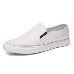 Category:Loafers  Slip-Ons,Sneakers; Upper Materials:Leather; Season:Summer,Spring; Gender:Men's; Toe Shape:Round Toe; Style:Casual,Sporty; Outsole Materials:Rubber; Occasion:Outdoor,Daily; Closure Type:Slip-on; Pattern:Solid Colored; Listing Date:01/04/2024; 2024 Trends:Skate Shoes; Size chart date source:Provided by Supplier. Office Shoes For Men, Fashion Shoes Men, Mens Slip Ons, Men Driving, Spring Sneakers, Driving Moccasins, Loafers Online, Sporty Casual, Office Shoes