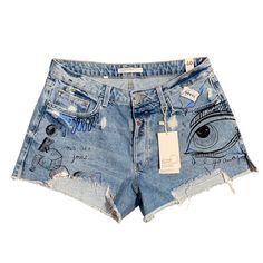 Nwt Zara Graffiti Denim Cutoffs Jean Shorts Size 8 In Great Condition No Stains Measurements Laying Flat Waist- 16” Rise- 11” Inseam- 3” Smoke Free Home *No Trades Zara Blue Cotton Jean Shorts, Zara Cutoff Cotton Jean Shorts, Blue Denim Jean Shorts By Zara, Trendy Zara Denim Blue Jean Shorts, Zara Denim Blue Jean Shorts, Zara Jean Shorts In Denim Blue, Zara Blue Denim Jean Shorts, Zara Blue Jean Shorts For Summer, Zara Denim Blue Cotton Shorts