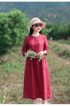 Brand Name:linenlooks,Silhouette:Straight,Origin:CN(Origin),Season:Summer,Neckline:Turn-down Collar,Sleeve Style:Regular,Size/CmSMLXL2XL3XLBust9296100104108112Length120120120120120120Shoulder3738.54041.54344.5Sleeve length323334353637 Shift Linen Dress For Spring Beach Occasions, Long Sleeve Ramie Summer Dresses, Spring Tunic Dresses In Ramie, Spring Ramie Tunic Dress, Linen Casual Dress, Dresses For Woman, Vintage Linen Dress, Xxxl Dress, Maxi Dress Outfit