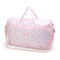 Whether Near Or Far, Travel Couldn't Be More Fun When You Use The My Melody Print Packable Weekender Bag. Carry It On Your Shoulder Or Slide It Onto A Luggage Handle For Convenience, And When You're Not Using It Fold It Up And Tuck It Away With Ease. - 55cm X 23cm X 35cm - 116cm Maximum Length Shoulder Strap - Zipper Closure - 1 Outer Pocket, 1 Inner Pocket - Polyester Material Sanrio Surprises, Hello Kitty Bow, Pink Pouch, Suitcase Handle, Sanrio My Melody, Pen Pouch, Hello Kitty Items, Little Twin Stars, Boston Bag