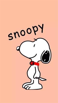 a cartoon dog with the words snoopy on it