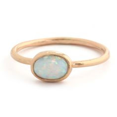 Aurora Opal Ring – Kate Davis Jewelry Everyday Stackable Opal Ring, Stackable Opal Promise Ring, Adjustable Celestial Opal Ring, Minimalist Opal Stackable Promise Rings, Fine Jewelry Stackable Opal Promise Ring, Stackable Opal Promise Ring In Fine Jewelry Style, Adjustable Stackable Oval Opal Ring, Celestial Oval Opal Birthstone Ring, Celestial Opal Birthstone Ring In Oval Shape