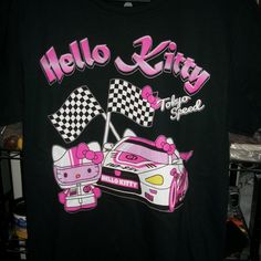 My Medium Hello Kitty Tokyo Racing Pink Racing T Shirt Is Available To A Fan.It Has No Tag.It Is New & Unwashed.I Am Listing More T Shirts.I Combine Shipping Whenever Possible.Thanks For Looking & Try To Have A Great Week. Pink Hello Kitty Crew Neck T-shirt, Fun Pink Tops For Fan Merchandise, Hello Kitty Tokyo, Hello Kitty Shirts, Hello Kitty Shirt, Racing T Shirt, Womens Flare Jeans, Have A Great Week, Hello Kitty Pink