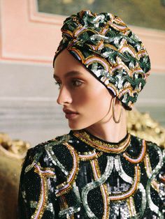 Luxury Headpieces For Women As A Gift, Twist Hair Turban, Luxury Traditional Drop Jhumkas, Broach For Women Turban, Elegant Luxury Sequins Embellishments, Luxury Embellished Elegant Hats, Luxury Hand Embellished Elegant Dresses, Luxury Elegant Hats, Luxury Handmade Evening Hats