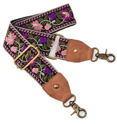 PRICES MAY VARY. TOP MATERIAL & EXQUISITE CRAFTSMANSHIP - The embroidered strap is secured to a sturdy cotton/poly strap material, strong, beautiful, and classy guitar-strap style jacquard purse straps, nice way to dress up a plain bag and provide a comfortable way to carry your bag while traveling. Many color and pattern choices would make a great gift! CROSSBODY STRAP REPLACEMENT RELAX YOUR SHOULDER - The 2" (5cm) extra wide shoulder straps relieve the pressure on your shoulders and neck when Daily Use Multicolor Embroidered Shoulder Bag With Adjustable Strap, Multicolor Embroidered Crossbody Shoulder Bag With Adjustable Strap, Multicolor Embroidered Shoulder Bag With Adjustable Strap For Everyday, Embroidered Rectangular Bag Strap For Travel, Embroidered Rectangular Bag Strap For Daily Use, Festival Rectangular Bag With Adjustable Straps, Embroidered Purple Shoulder Bag For Everyday Use, Bohemian Shoulder Strap With Adjustable Straps For Daily Use, Purple Bohemian Bags For Spring