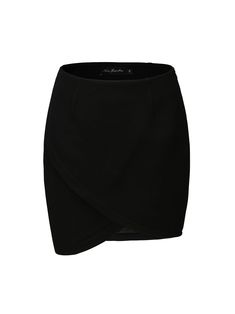 Get serious and feel sexy in The Brooke Skirt. This unique style features an asymmetrical bottom and color-blocking design that gives the skirt a playful, retro vibe. Pair it with the Brooke Suit Jacket for a power look. Irregular bottoming Color-block detail Dry clean only Black High-waist Skirt With Side Zipper, High Waist Black Skirt With Side Zipper, Black Asymmetrical Bottoms For Night Out, Black Asymmetrical Skort For Night Out, Black Asymmetrical Lined Skort, Asymmetrical Black Skort For Night Out, Trendy Fitted Skirt With Asymmetrical Hem, Fitted Skort With Asymmetrical Hem For Night Out, Chic Black Skort With Side Zipper