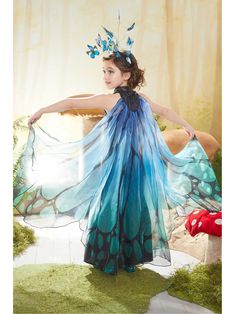 "Shop Chasing Fireflies for our Blue Butterfly Costume for Girls. Browse our online catalog for the best in unique children's costumes, clothing and more." Blue Butterfly Costume, Butterfly Headpiece, Costume For Girls, Dance Group, Butterfly Costume, Halloween Costumes For 3, Whimsical Accessories, Chasing Fireflies, Diy Kostüm