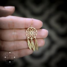 "Dream Catcher dangle earrings, versatile as it is trendy, this earrings can be worn year round to spruce up your, everyday outfit or for those upcoming holiday parties. ★Comes in our signature gift box, ready for gift giving. ★ Available in Gold [18k Gold filled & gold plated brass ] ★ Earrings size: 1.5\"X0.70\" ★ Handmade TO COMPLETE THE SET: https://www.etsy.com/listing/285669281 ★For more BOHO jewelry: https://www.etsy.com/shop/ByYaeli?ref=seller-platform-mcnav&search_query=boho Tha Jewelry Design Studio, Dangle Earrings Gold, Dream Catcher Earrings, Gold Skull, Goth Jewelry, Fan Earrings, Gold Filled Earrings, Skull Earrings, Unique Jewelry Designs