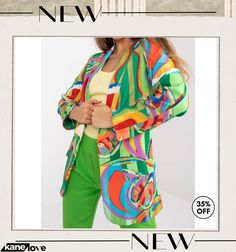 Women Fashion Casual Multicolor Pattern Printed Suit Jacket Blazers Printed Suit, Women Fashion Casual, Elevate Your Style, Outerwear Women, Womens Fashion Casual, Fashion Casual, Blazer Jacket, Women Fashion, Your Style