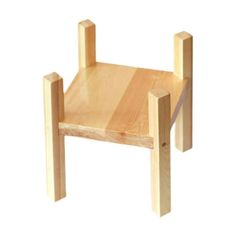 a small wooden chair made out of wood