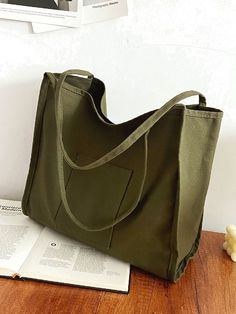 Bag For Love - Minimalist Large Capacity Shopper Bag - Women Tote Bags Product Description Color Green Quantity 1 piece Type Shopper Bag Material Canvas Composition 100% Cotton Size Chart INCH CM Size Bag Width Bag Height Bag Length one-size 5.9 12.2 10.6 Size Bag Width Bag Height Bag Length one-size 15 31 27 Similar Products h2 { text-align: center; } .red-box { width: 100%; display: flex; flex-direction: row; flex-wrap: wrap; justify-content: center; } .red-box > div { width: 231px; height: 30 Rectangular Canvas Bag With Large Capacity, Trendy Solid Color Canvas Shoulder Bag, Trendy Solid Color Shoulder Canvas Bag, Solid Color Canvas Shoulder Bag For Shopping, Casual Everyday Canvas Bag In Solid Color, Casual Solid Color Canvas Bag For Everyday Use, Rectangular Solid Color Canvas Bag For Daily Use, Everyday Casual Solid Color Canvas Bag, Casual Shopping Bag In Solid Color