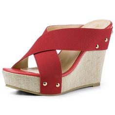 Shop Allegra K for crisscrossing strap platform slide wedge sandals you are looking for, get more women's platform/wedge for yourelf. Order now! Free Returns! Closed Toe Wedges, Lace Wedges, Platform Espadrille Sandals, Platform Espadrilles, Platform Slides, Shoes Heels Wedges, Wedge Heel Sandals, Open Toe Shoes, Shoes Heels Pumps