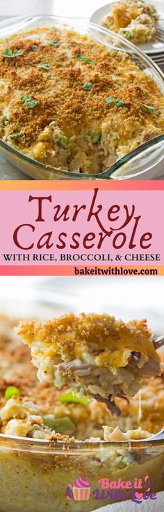 turkey casserole with rich broccoli and cheese