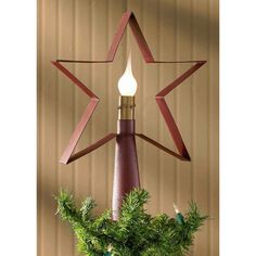 Star in Red Tree Topper / Lamp-Park Designs-The Village Merchant Star Tree, Star Lamp, Park Designs, Tree Top, Red Tree, Tree Tops, Tree Topper, Red Star, Festive Holiday